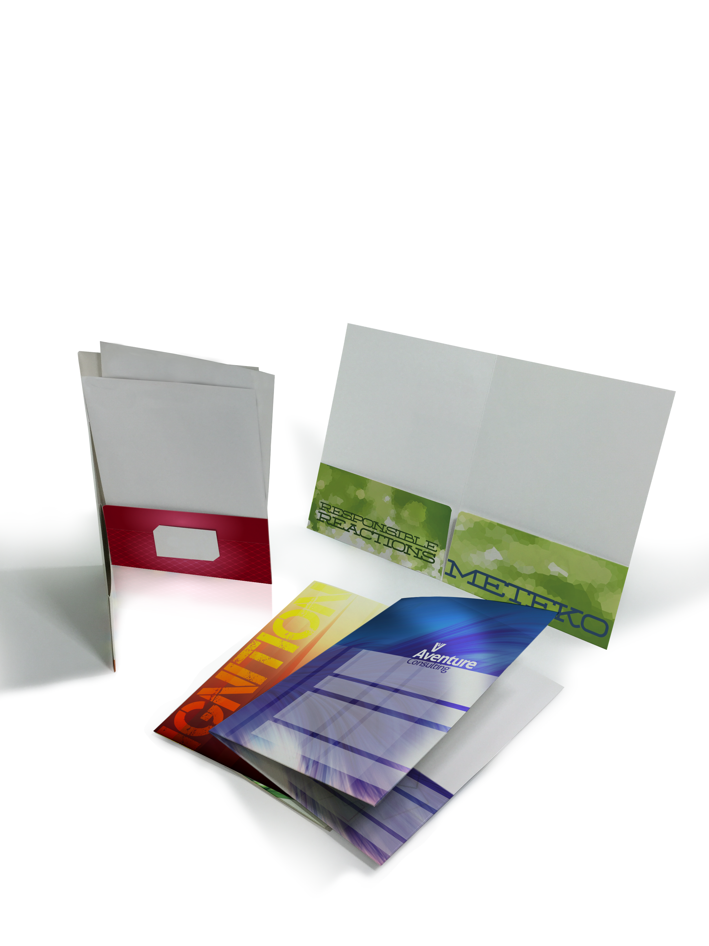 Custom Presentation Folders with Pockets Zoom Printing