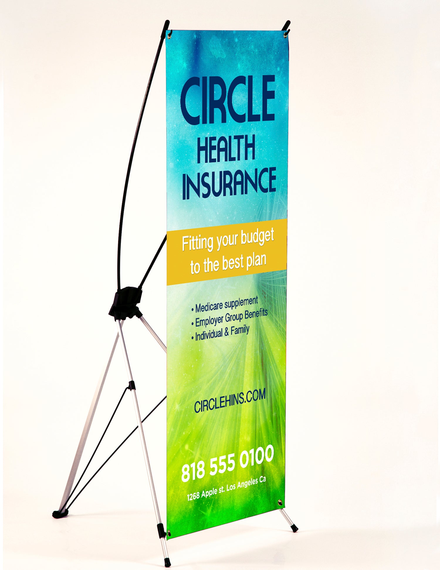 XFrame Banner Stand with Matte Vinyl Banners Zoom Printing